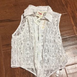 Lace tie Top